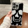 Крутой черный чехол-бампер с черепом для Apple iPhone 17 Pro Max 14 11 16 17 XS XR 13 12 Plus 15 Air