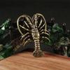 Brass Lobster Ornament Statue Home Decor Collectible Photo Props Lifelike