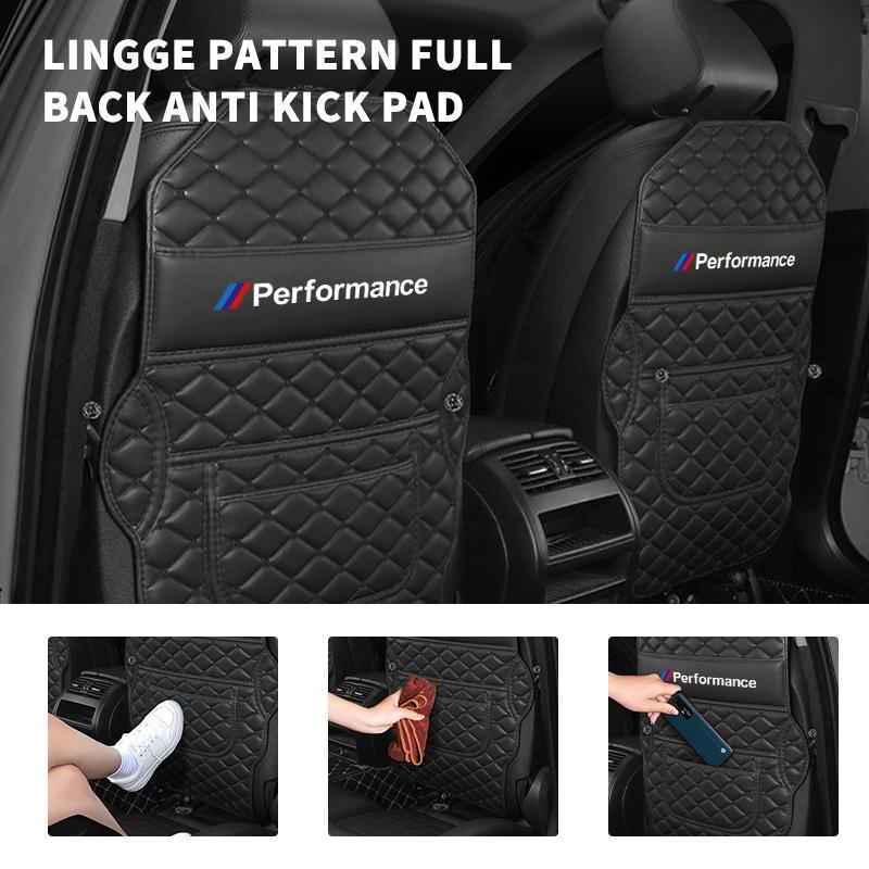 uylez5 Leather Car Seat Back Protector Kick-Proof Anti Slip Child Mat For BMW M3 M5 M6 Performance X1 X2 X3 X4 X5 M F01 Alpina F20
