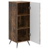 Sideboard Smoked Oak 33 x 34.5 x 90 cm Wood Based Material