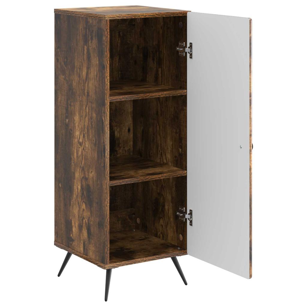 Sideboard Smoked Oak 33 x 34.5 x 90 cm Wood Based Material