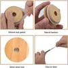 Straw Lid With Glass Hole Bamboo Wood Lids Mason Jar Lids Cup Covers