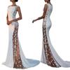 Womens Bridesmaid Wedding Gown Cocktail Evening Party Dress Bodycon Mermaid Long Maxi Dresses White