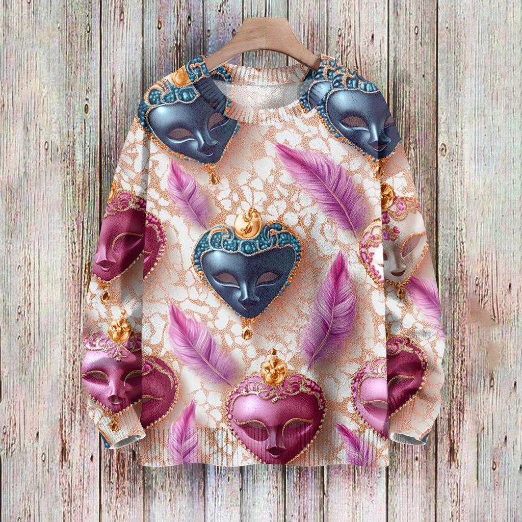 Детские толстовки Трикотаж для мальчиков и девочек Милые принтованные рубашки Круглый вырез Пуловеры Топы