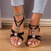 Women Solid Color Wedge Sandals Ankle Buckle Non Slip Gladiator Shoes Woman Fashion Chunky Platform Sandalias