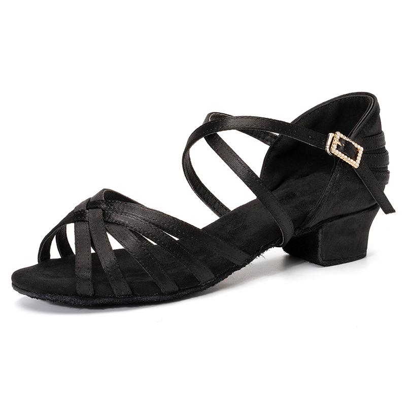 Туфли для латиноамериканских танцев на низком каблуке для детей, девочек, женщин, с мягкой подошвой, танцевальные туфли для танго, сальсы, бальных танцев, на каблуке 3,5 см