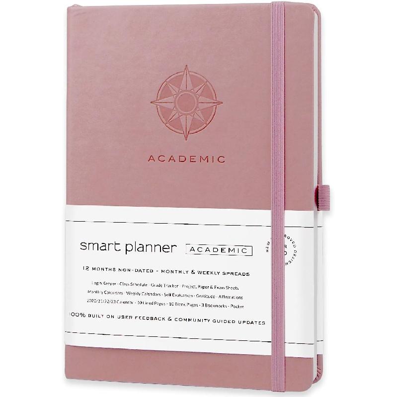 Smart Academic Planner - A5 Size 8.6 x 5.7 inches - Undated Daily Planner for School - Daily, Weekly, and Monthly Scheduling - Student Planner for