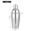 350/550/750ml Stainless Steel Cocktail Shaker Mixer Wine Martini Boston Shaker Party Bar Tools Bartender Drink Bar Accessories