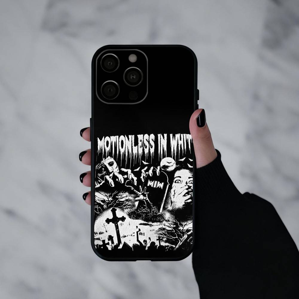 Чехол для телефона M-Motionless in W-White Band для iPhone 17pro, 16,15,14,13,12,11 X XR Plus, Других Мягкий Черный Чехол