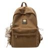 Japanese Retro Plaid Backpack for Women - Lightweight Autumn/Winter Bag for Middle and High School Girls