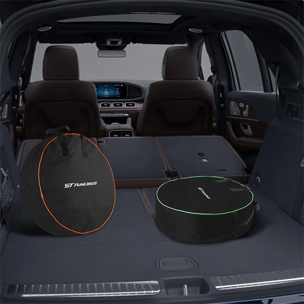 AKB1 Portable Car Storage Bag Carry Case USB Charger Cable Winder For Ford Focus ST Ranger Mondeo Kuga Ecosport Fiesta Shelby MK2
