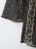 Women's Spring Fashion Metallic Thread Print Dress, European American Style