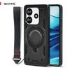 For Redmi 13R 5G Phone Case Magnetic Shockproof with Stand & Lanyard [Compatible IBMRS]