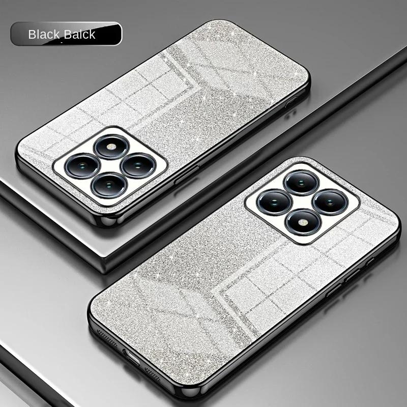 Градиентный цветной блестящий мягкий силиконовый чехол для Xiaomi Mi 14T Pro 13T 12T 11T 15 гальваническая рамка противоударный защитный чехол