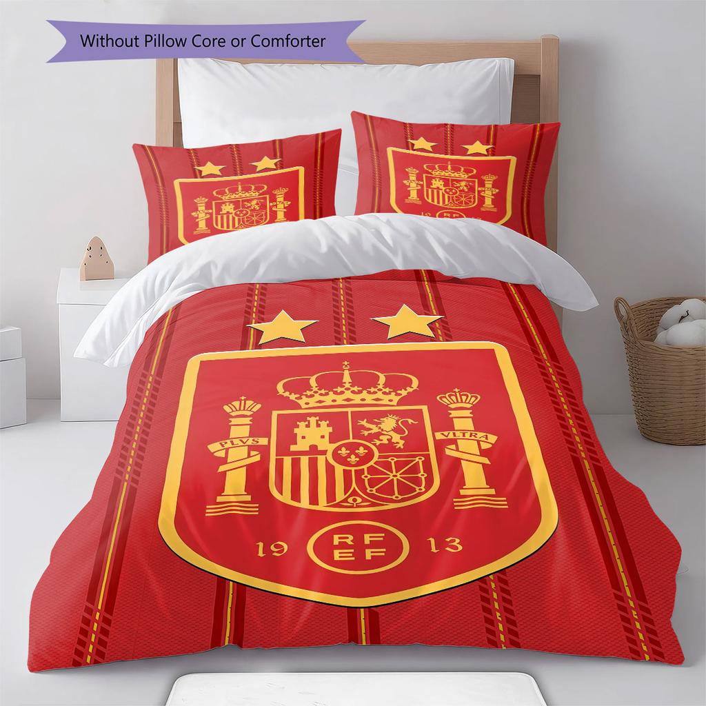 Spain Pattern Bedding Home Decoration Birthday Gift ( 1 duvet cover + 2 pillowcase, without core),fan merchandise.