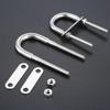 1Pcs Bow Stern Marine U-bolt Metal Screw Pads Boat Hardware with Nut 304 Stainless Steel Eye Rope Rigging Yacht Accessories