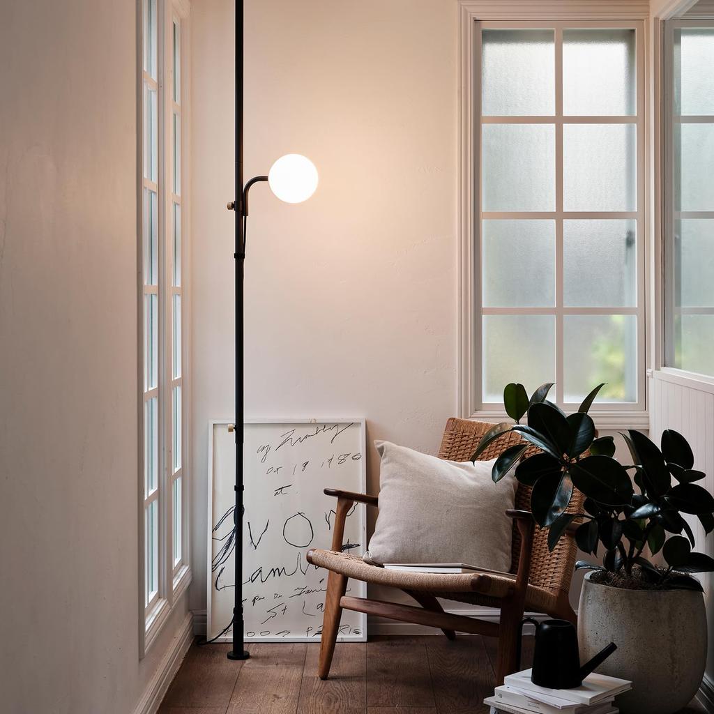 DRAW A LINE 024 Ball Lamp, Black, VerticalHorizontal Mount, D-BA-BK