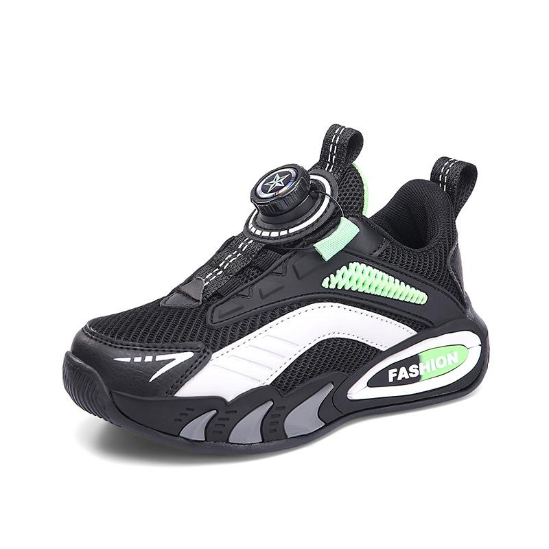 Весенне-летние низкие дышащие мужские кроссовки из сетки, детские кроссовки для бега с вращающейся пряжкой, спортивная обувь для студентов мужского и женского пола, бег