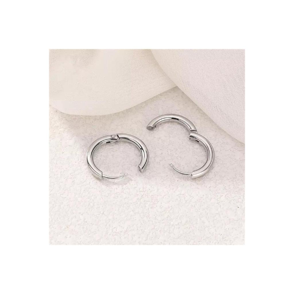 Женские золотые толстые спортивные серьги-кольца из хирургической стали с потускнением