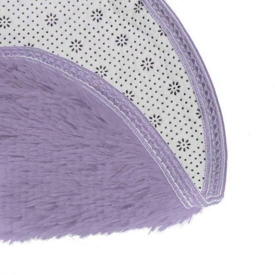 40cm Round Bathroom Bedroom Coral Fleece Soft Non-slip Floor Mat Rug Home Decor