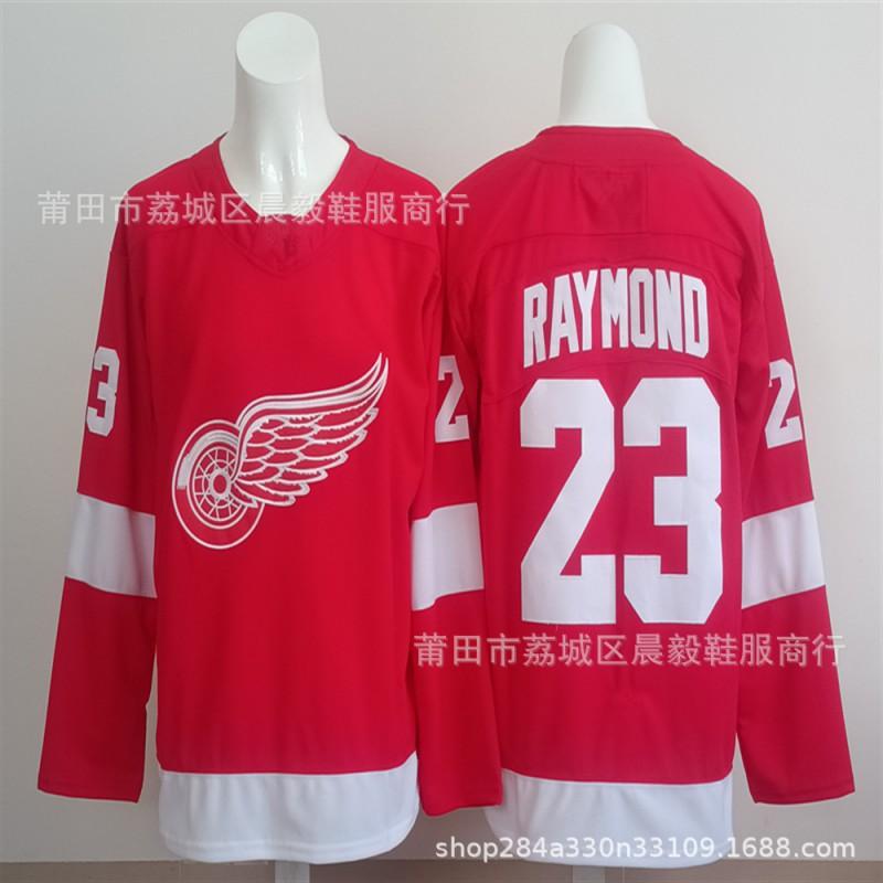 Detroit Red Wings Ice Hockey Jersey Embroidered Team Uniform Cotton Sports Apparel Men Adult