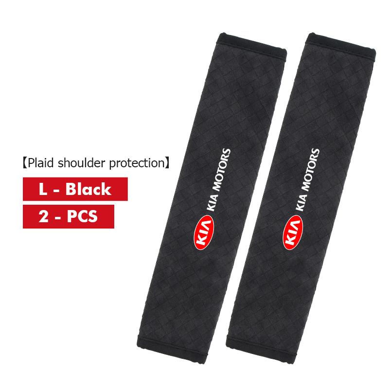 For KIA Leather Car Seat Belt Shoulder Pad Shoulder Strap Protection Pad Sorento Stinger Soul Spectra Niro Cadenza SephiaYT4