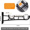 1/4PCS Black Curtain Rod Brackets Wall Curtain Rod Retainers Double Bracket Curtain Rod Hooks Aluminum Alloy Curtain Rod Hangers