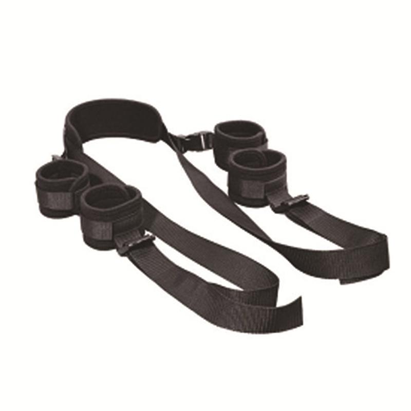 Couple Bondage Restraint Set Soft Handcuffs and Leg Straps for BDSM Play Adjustable Adult Sex Toy Kit
