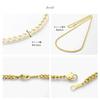 [e-housekiya] Titanium Curb Chain Necklace, 50cm, 3.3mm Wide, Gold Ion-Plated, Hypoallergenic, Men's Gift