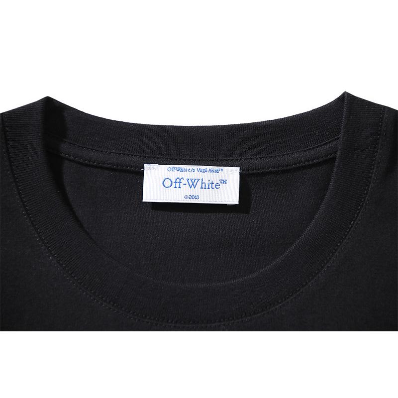 Off-White Летняя новинка 2026 года, футболка с коротким рукавом с принтом в виде букв, граффити и стрелок для мужчин и женщин