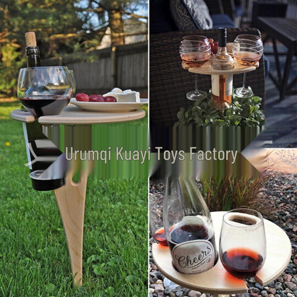 Портативный складной уличный винный столик и пляжная вставка-подставка для пикников