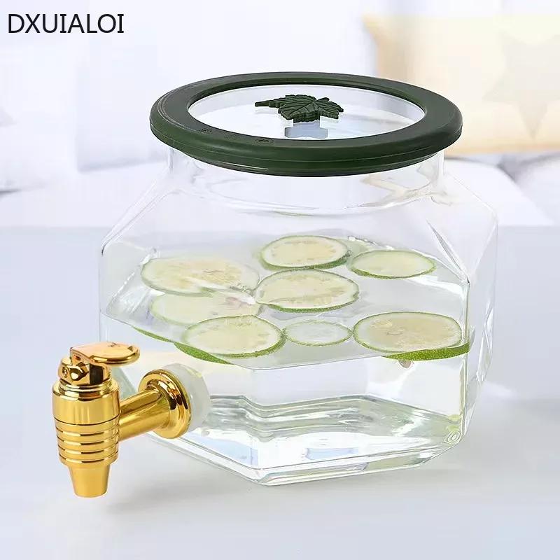 Кувшин для воды Nordic большой емкости с краном, прохладный чайник для дома, гостиной, фруктовый чайник для лимонада с краном, бутылка для воды 2300 мл