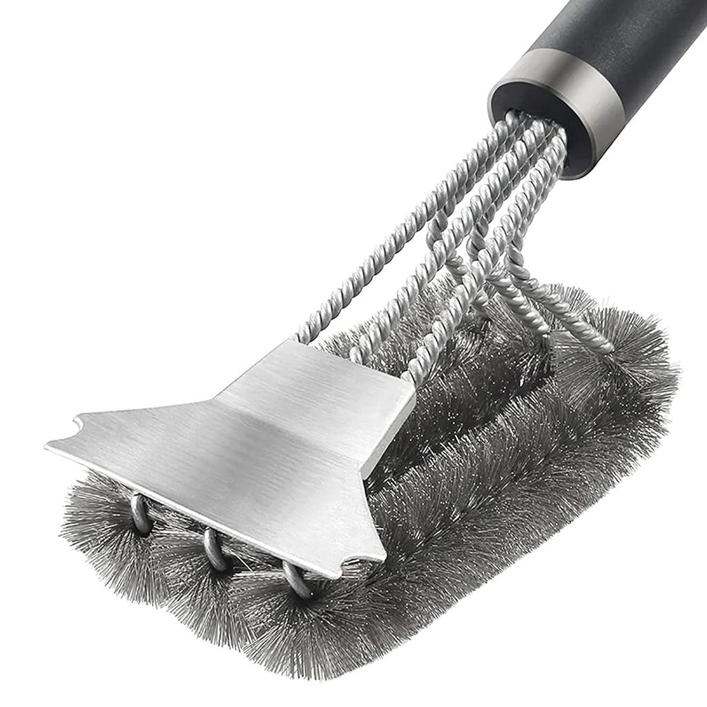 Safe Grill Brush and Scraper with Deluxe Handle Grill Cleaner Brush Stainless Steel Bristle Grill Brush Accessories