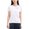 Under Armour Футболка женская повседневная с круглым вырезом и коротким рукавом с логотипом, белая 1384231-100
