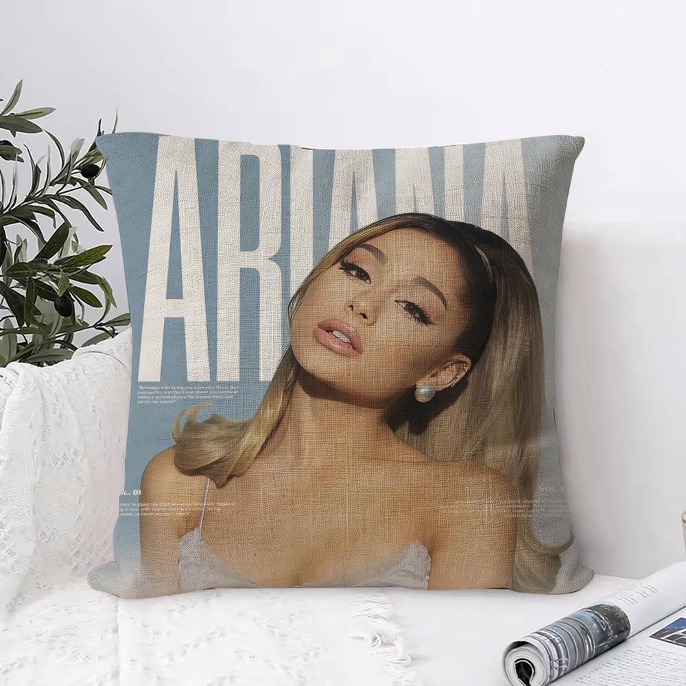 Ariana Grande Cushion Cover Breathable Linen Pillow Cover SkinFriendly Home Decor Pillowcase with Hidden Zipper