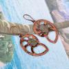Friendship Day Sale Labradorite Stone Copper Dangling Electroformed New Earrings V-109