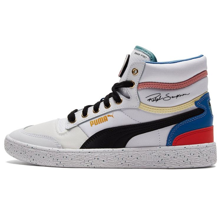 Puma Ralph Sampson Mid Go For Unisex Sneakers Multi-Color White Black 387874-01