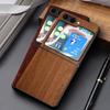 Чехол для Samsung Galaxy Z Flip5 Flip 7 Fe 6 4 3 Жесткий ПК и Дерево ПУ Кожаная Накладка Модные Чехлы Coque Fundas