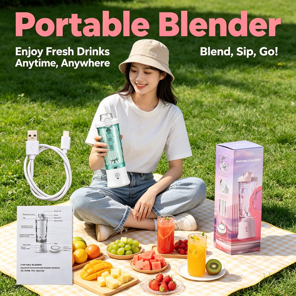 Batidora portátil recargable mini licuadora de frutas multifuncional para el hogar
