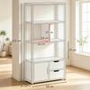 Modern Bookshelf, Stylish Room Divider with Open Compartments and Closed Storage, Versatile Living Room Shelf (only with bookshelf)