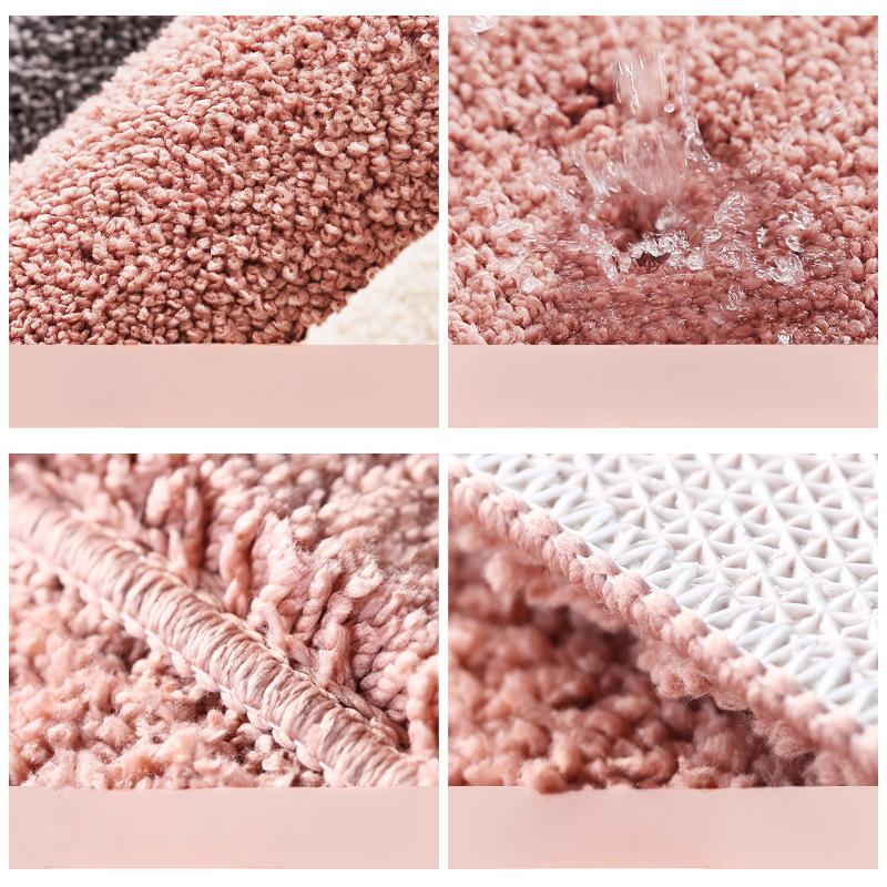 Флисовый гравированный коврик для ванной комнаты, нескользящие ковры для ванной, коврик для ванной, коврик для двери в душевую кабину, пена с эффектом памяти, 3D-подложка