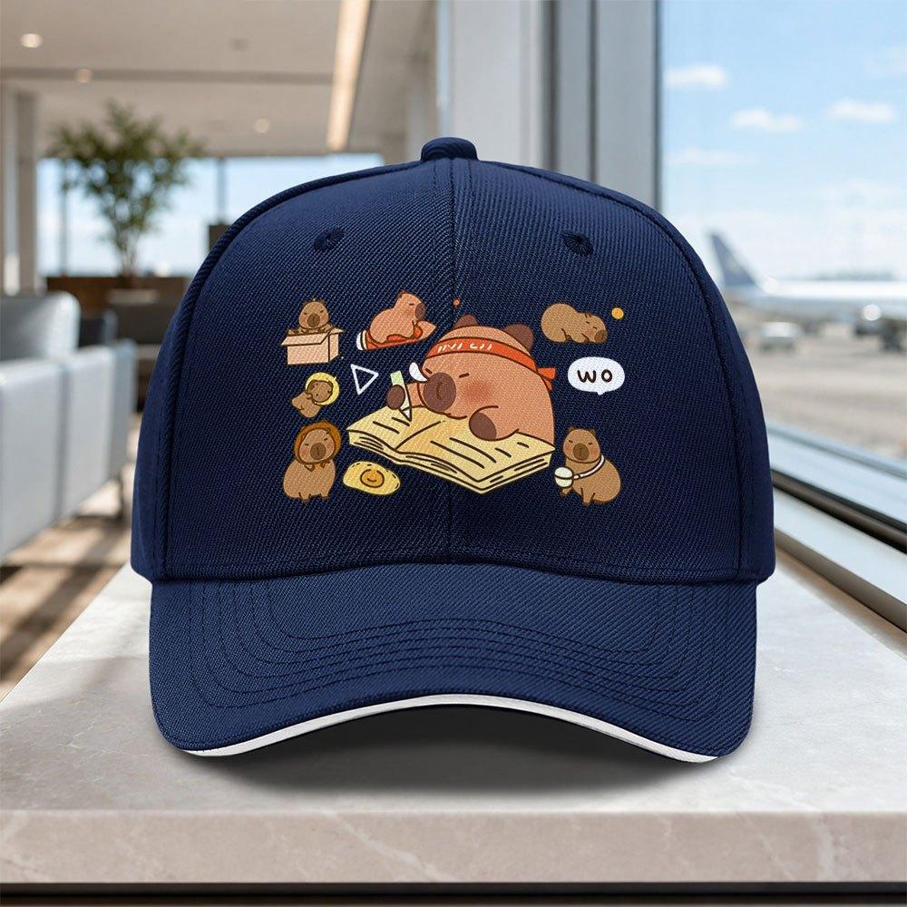 Capybara Print Adjustable Baseball Cap Lightweight Unisex Hat For Outdoor Weddings Parties Gifts