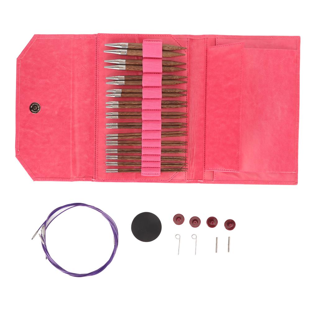 Набор сменных круговых спиц для вязания, набор спиц с эргономичной ручкой разных размеров