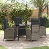 VidaXL 5-Piece Garden Dining Set Grey Poly Rattan 3380549