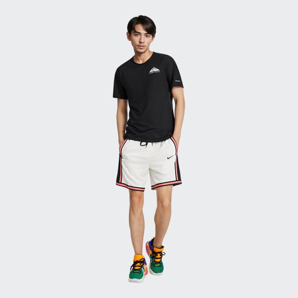 Nike Dri-FIT Letter Print Crew Neck Short Sleeve T-Shirt Men Tops Black DV9306-010