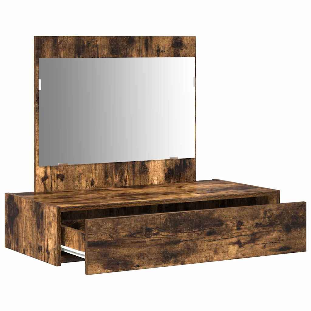 Makeup Table with Drawers Brown 83 x 40 x 70 cm Engineered Wood