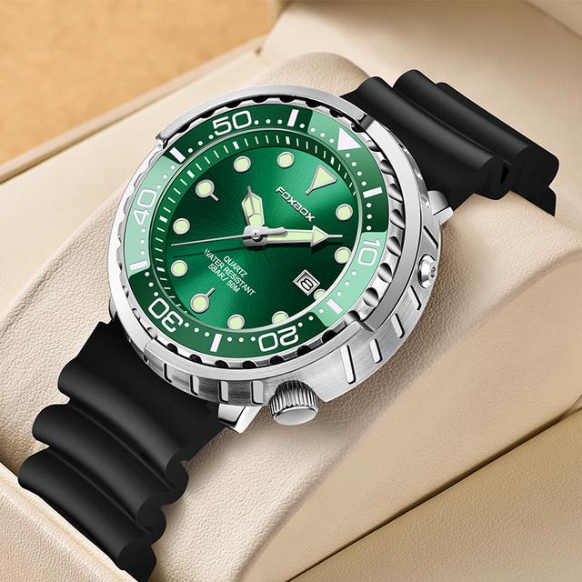 LIGE Модные мужские часы 50M Водонепроницаемые светящиеся спортивные наручные часы Кварцевые часы с вращающимся безелем и автоматической датой