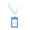 Portable ID Card Badge Holder Korea Version Star Small Photocard Sleeves with Pendant Keychain