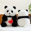 Panda Plush Toy With Soft Short Plush And Pp Cotton Filling For Kids Gift