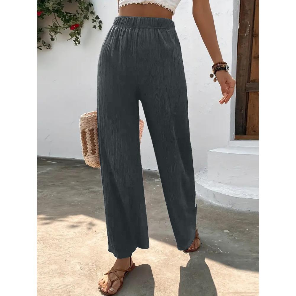 Женские повседневные свободные утягивающие брюки со стрелками и широкими штанинами